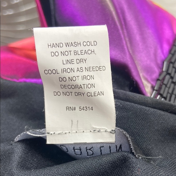 2000s Y2K Slip Cut Pink and Purple Maxi Gown for Night Out Size 5/6 - Picture 8 of 8